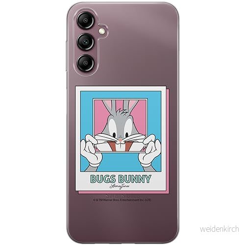 ERT GROUP mobiltelefonfodral för Samsung A14 4G/5G originalt och officiellt licensierat Looney Tunes mönster Bugs 024 optimalt anpassad till formen på mobiltelefonen, gedeeltelijk transparant 5905795090180