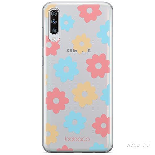 ERT GROUP mobiltelefonfodral för Samsung A70 originalt och officiellt licensierat Babaco mönster Flowers 011 optimalt anpassad till formen på mobiltelefonen, gedeeltelijk transparant 5903932589078