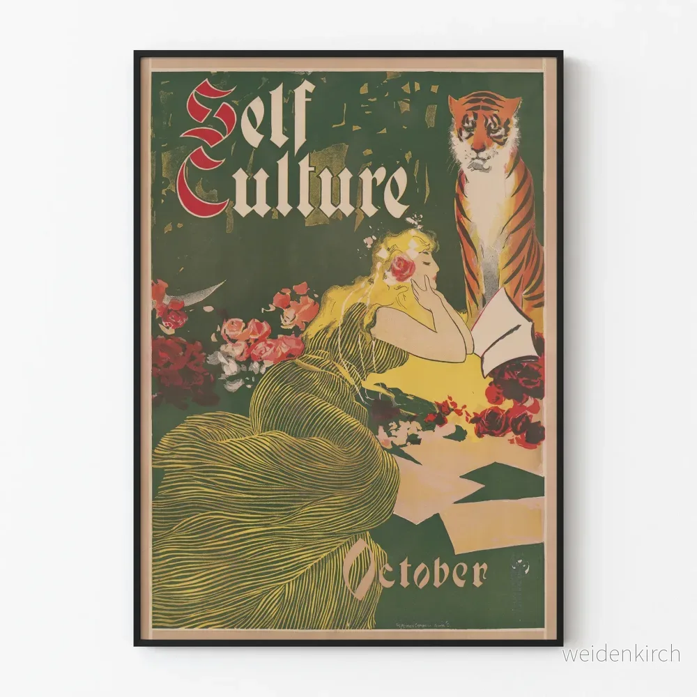 Vintageposter Self Culture October för väggdekoration