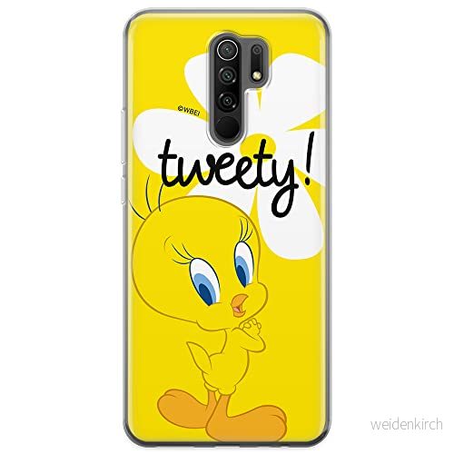 ERT GROUP mobiltelefonfodral för Xiaomi REDMI 9 originalt och officiellt licensierat Looney Tunes mönster Tweety 005 optimalt anpassad till formen på mobiltelefonen, fodral tillverkad av TPU plast 5903040307540