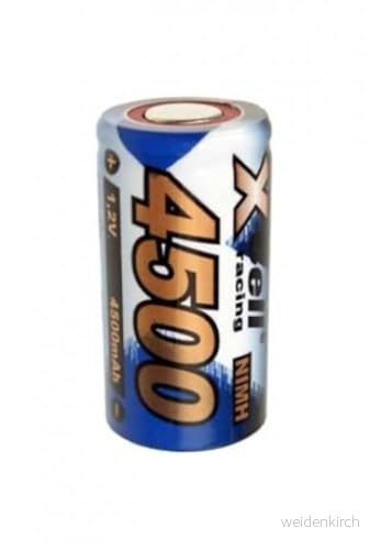 XCell batteri X4500SCR Sub C högström flatop (spänning 1,2 V, höjd 43 mm, vikt 77 g, ø 23 4 300 mAh, NI MH batteri, uppladdningsbar) 123411 4042883234116