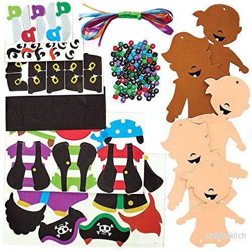 Baker Ross Pirat Dangly Legs Dekoration 5 Kit för Ungar 5051174133846