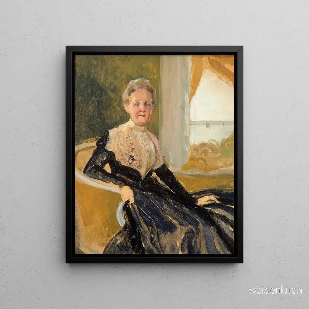 Målning av porträttet av grevinnan Elisabeth Wachtmaister, kompositionsskiss - Albert Edelfelt | Konsttryck