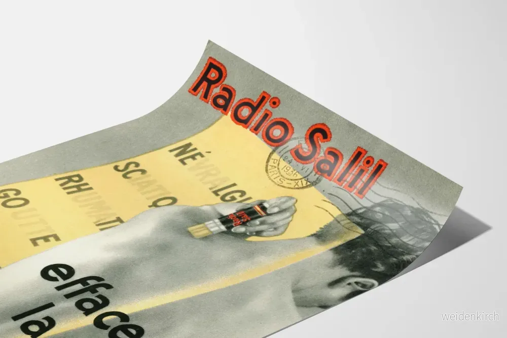 Vintageposter Radio Salil, retro väggdekoration för smärtlindring - Bild 3