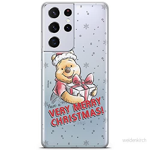 ERT GROUP mobiltelefonfodral för Samsung S21 ULTRA originalt och officiellt licensierat Disney mönster Winnie the Pooh and friends 024 anpassad till formen på mobiltelefonen, gedeeltelijk transparant 5903932387889