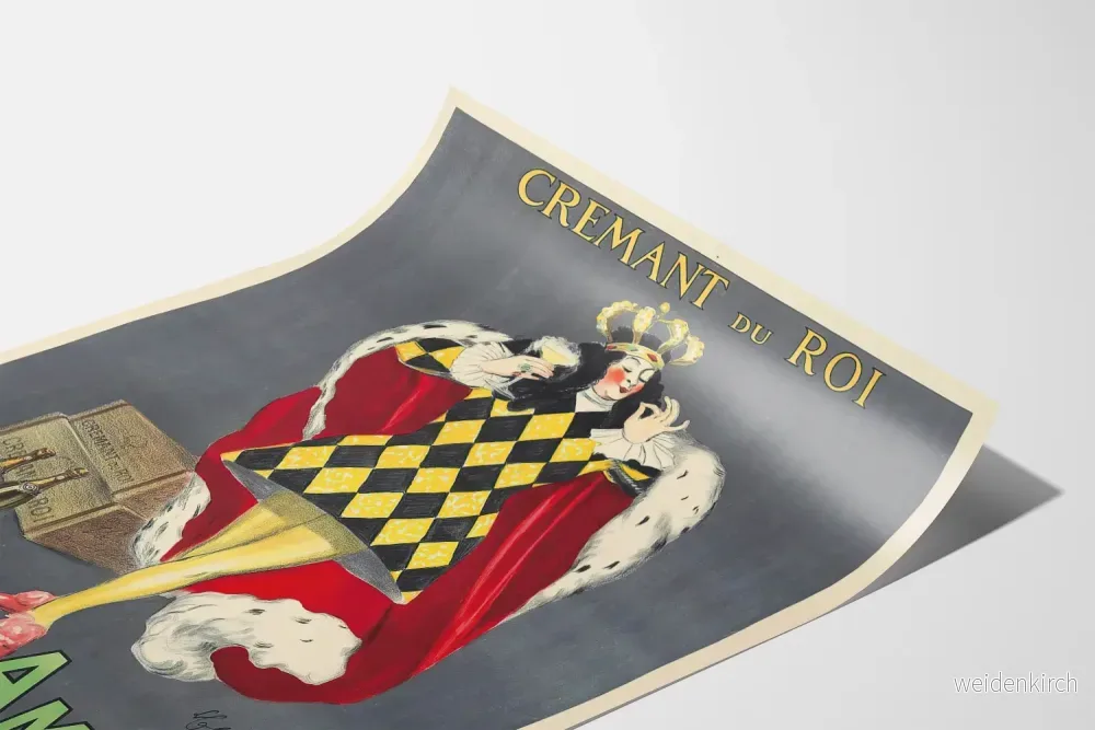 Vintageposter Veuve Amiot Crémant du Roi väggdekoration - Bild 3