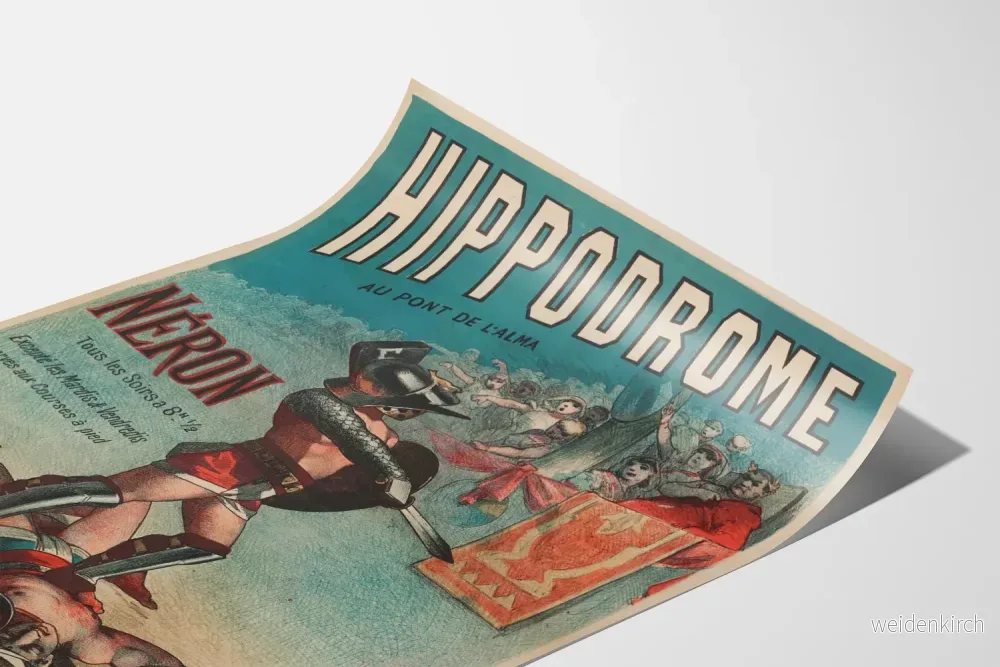 Vintageposter av Hippodrome vid Pont de l'Alma - Neros gladiator - Bild 3