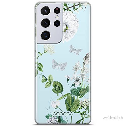 ERT GROUP mobiltelefonfodral för Samsung S21 ULTRA originalt och officiellt licensierat Babaco mönster Flowers 030 optimalt anpassad till formen på mobiltelefonen, fodral tillverkad av TPU plast 5905131276353