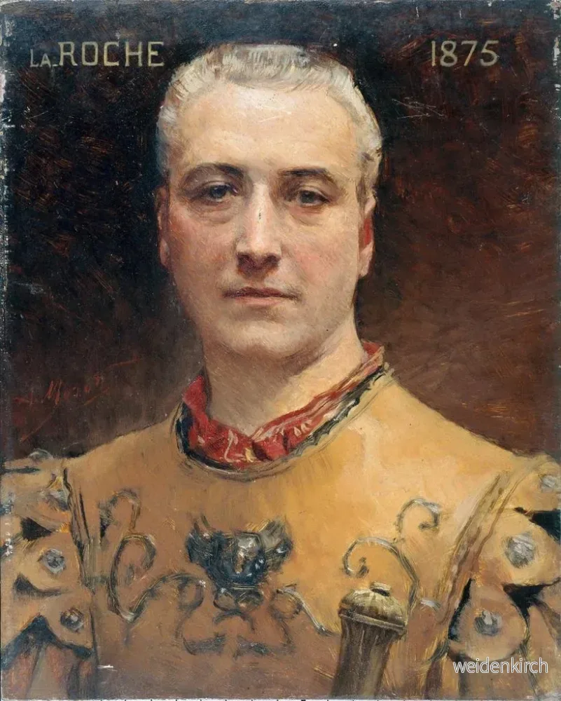 Målning Portrait de Jules Laroche 1841-1925 sociétaire de la Comédie Française en costume de scène - Aimé Morot | Konsttryck - Bild 2