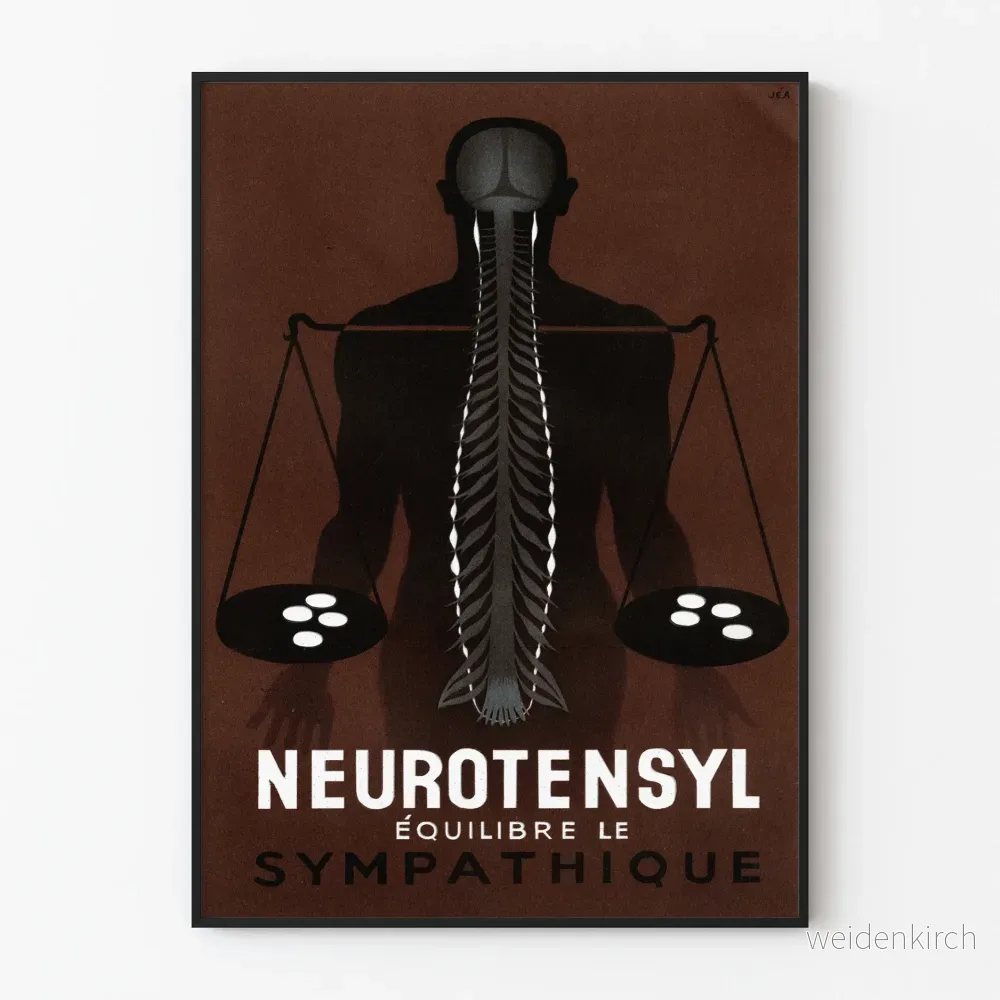 Vintageposter Neurotensyl balanserar det sympatiska nervsystemet Vintageposter Neurotensyl balanserar det sympatiska nervsystemet