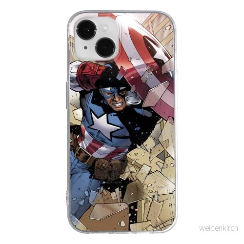 ERT GROUP mobiltelefonfodral för Apple Iphone 14 PLUS originalt och officiellt licensierat Marvel mönster Captain America 021 anpassad till formen på mobiltelefonen, fodral tillverkad av TPU plast 5905131909275