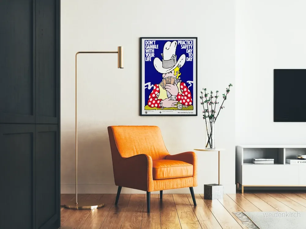 Vintageposter "Don't Gamble with Your Life" – Arbetsmiljö och säkerhet - Bild 2