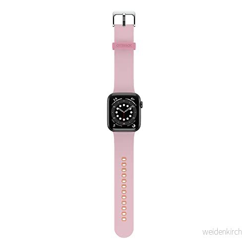 OtterBox All Day Watch Band för Apple Series 10/9/8/7/6/SE 1:e gen/SE 2:e gen/5/4 44mm/45mm/46mm, hållbart och mjukt silikonband Watch, Rosa/Orange 840104269220