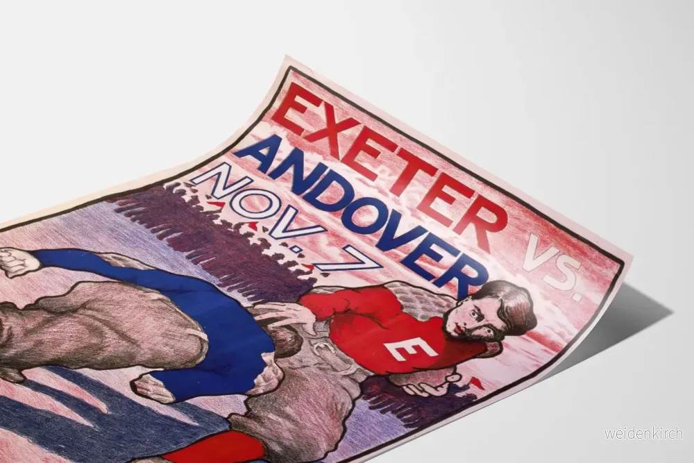 Vintageposter Fotboll US Exeter mot Andover - 7 november - Bild 3