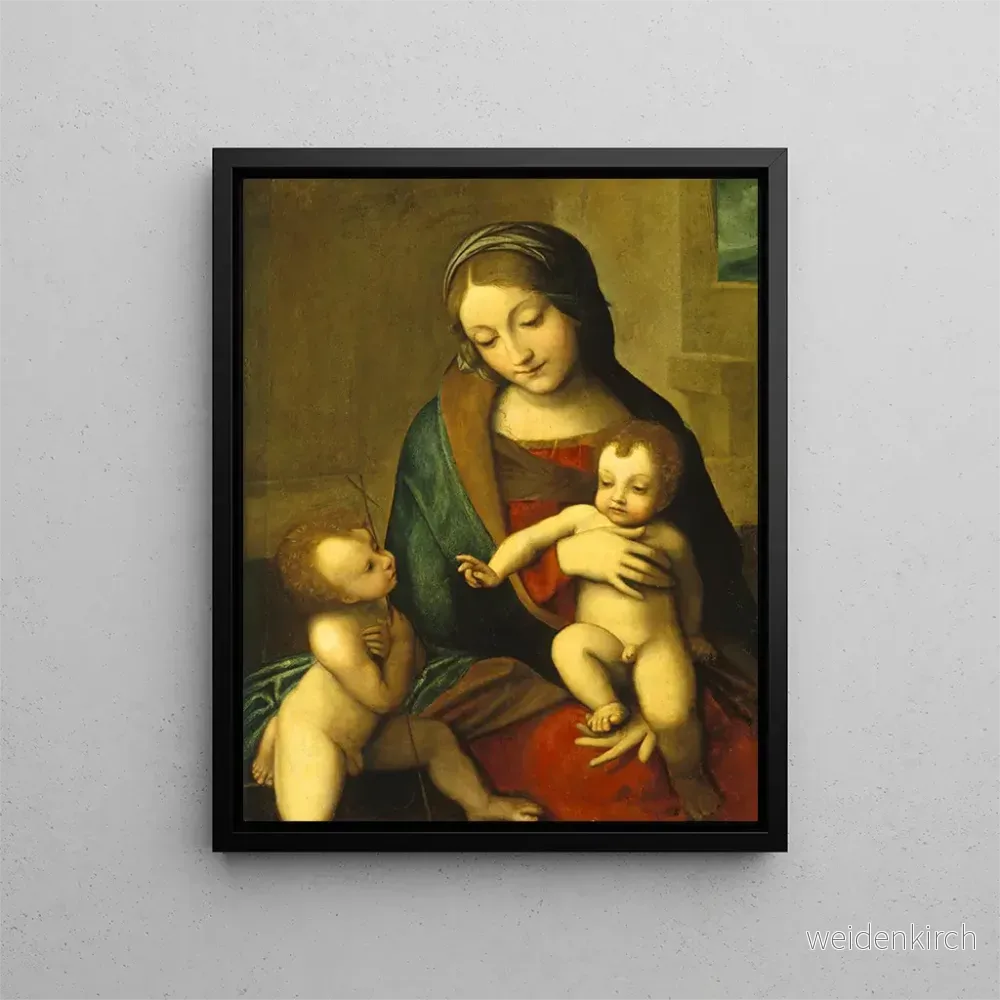 Målning La Vierge à l'Enfant avec le petit saint Jean - Efter Correggio | Konsttryck
