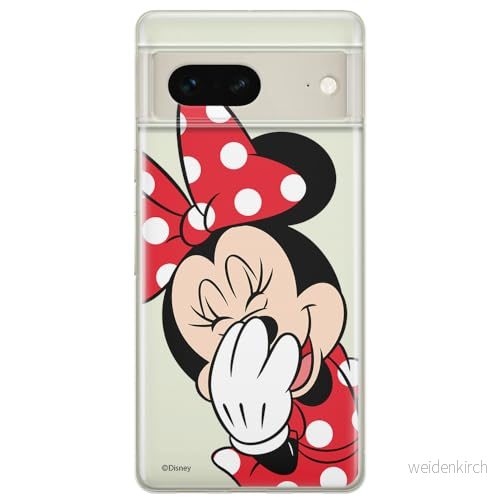 ERT GROUP mobiltelefonfodral för Google PIXEL 7 originalt och officiellt licensierat Disney mönster Minnie 006 optimalt anpassad till formen på mobiltelefonen, gedeeltelijk transparant 5905795140519