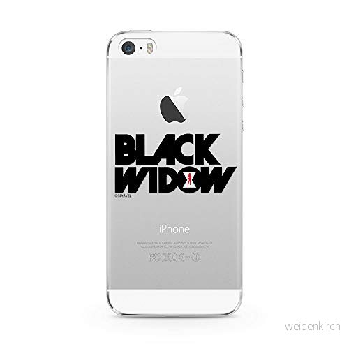 ERT GROUP mobiltelefonfodral för Apple Iphone 5/5S/SE originalt och officiellt licensierat Marvel mönster Black Widow 010 Vit optimalt anpassad till formen på mobiltelefonen, gedeeltelijk transparant 5903537666051