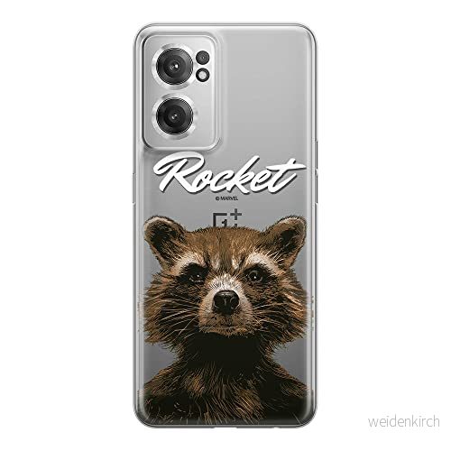 ERT GROUP mobiltelefonfodral för Oneplus NORD CE 2 originalt och officiellt licensierat Marvel mönster Rocket 006 optimalt anpassad till formen på mobiltelefonen, gedeeltelijk transparant 5905511285395