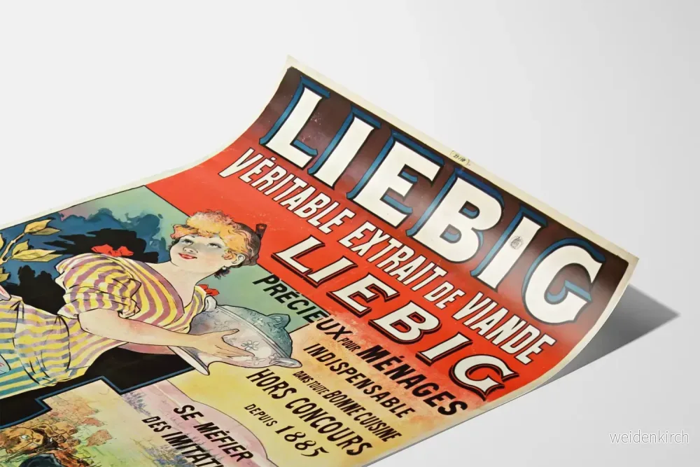 Vintage reklamposter för Liebig köttextrakt för väggdekoration - Bild 3