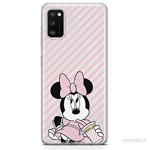 ERT GROUP mobiltelefonfodral för Samsung A41 originalt och officiellt licensierat Disney mönster Minnie 017 optimalt anpassad till formen på mobiltelefonen, gedeeltelijk transparant 5903537510569