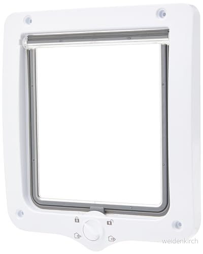 Trixie 4 Way cat flap XXL with tunnel 24 x 28 cm white 4047974442418