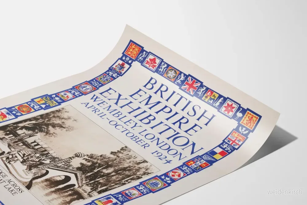 Vintage British Empire Exhibition 1924 - Historisk väggdekoration poster - Bild 3