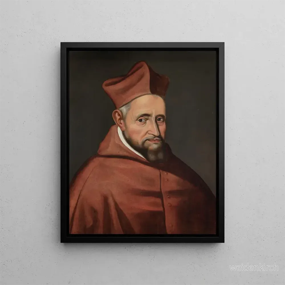 Målning Portrait av kardinalen Robert Bellarmin - Anonym