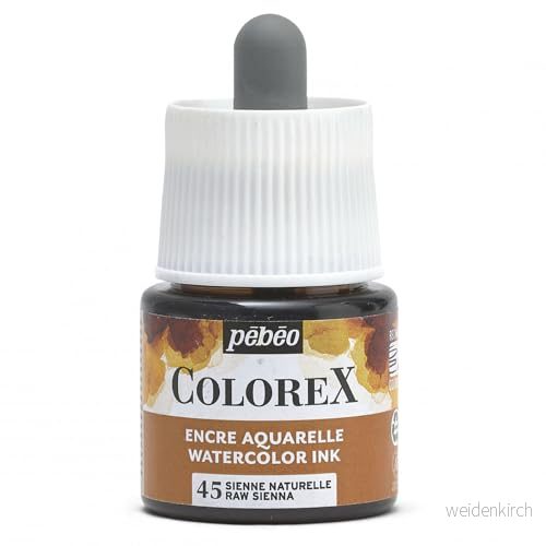 Pebeo Naturlig Sienne Colorex Akvarellbläck 45 ml Vattenfärg i Flaska 3167864170458