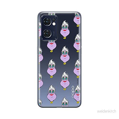 ERT GROUP mobiltelefonfodral för Oppo RENO 7 5G originalt och officiellt licensierat Disney mönster Ursula 003 optimalt anpassad till formen på mobiltelefonen, gedeeltelijk transparant 5905511306885