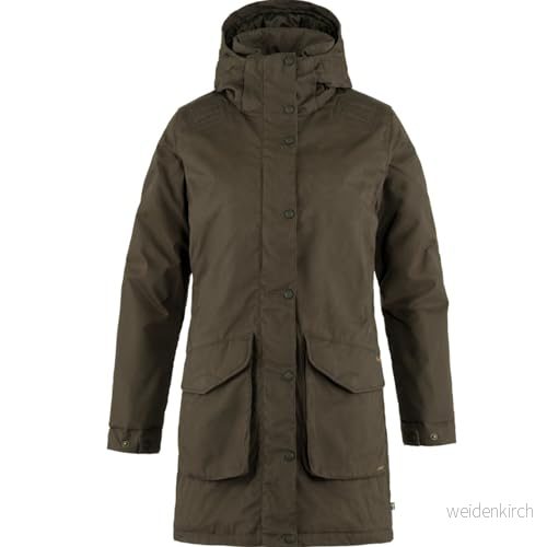 Fjällräven Dam Högvilt jacka W jacka, Mörk olivgrön, L, L 7323450788155