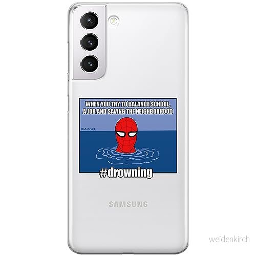 ERT GROUP mobiltelefonfodral för Samsung S21 PLUS originalt och officiellt licensierat Marvel mönster Spider Man 037 optimalt anpassad till formen på mobiltelefonen, gedeeltelijk transparant 5905795012687