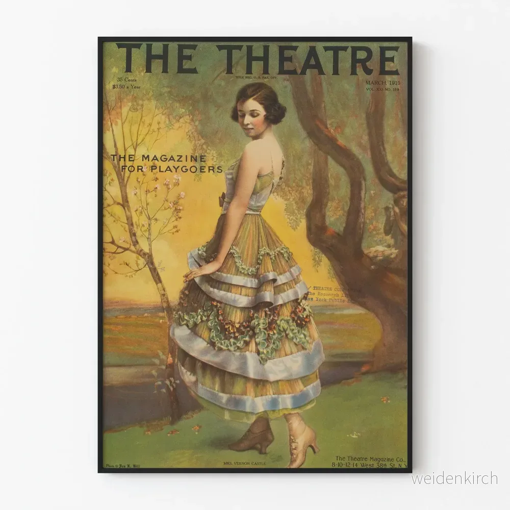 Vintageposter The Theatre Magazine, mars 1915 – Mrs Vernon Castle Vintageposter The Theatre Magazine, mars 1915 – Mrs Vernon Castle