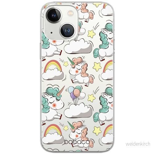 ERT GROUP mobiltelefonfodral för Apple Iphone 13 originalt och officiellt licensierat Babaco mönster Unicorn 001 optimalt anpassad till formen på mobiltelefonen, gedeeltelijk transparant 5903932835496