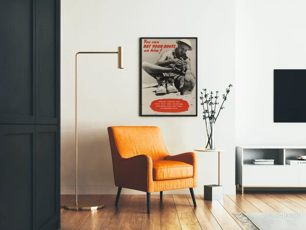 Vintageposter You Can Bet Your Boots On Him - Retro Väggdekoration - Bild 2