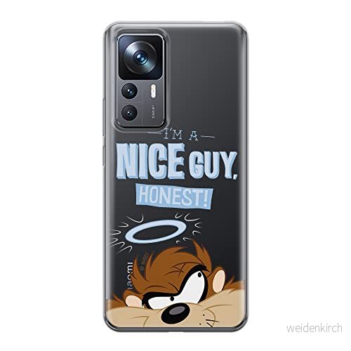 ERT GROUP mobiltelefonfodral för Xiaomi 12T/12T pro/K50 Ultra originalt och officiellt licensierat Looney Tunes mönster Tasmanian 003 anpassad till formen på mobiltelefonen, gedeeltelijk transparant 5905511573270