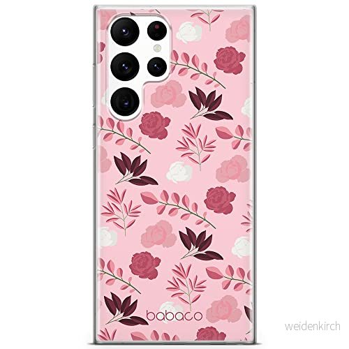 ERT GROUP mobiltelefonfodral för Samsung S22 ULTRA originalt och officiellt licensierat Babaco mönster Flowers 020 optimalt anpassad till formen på mobiltelefonen, fodral tillverkad av TPU plast 5904805285790