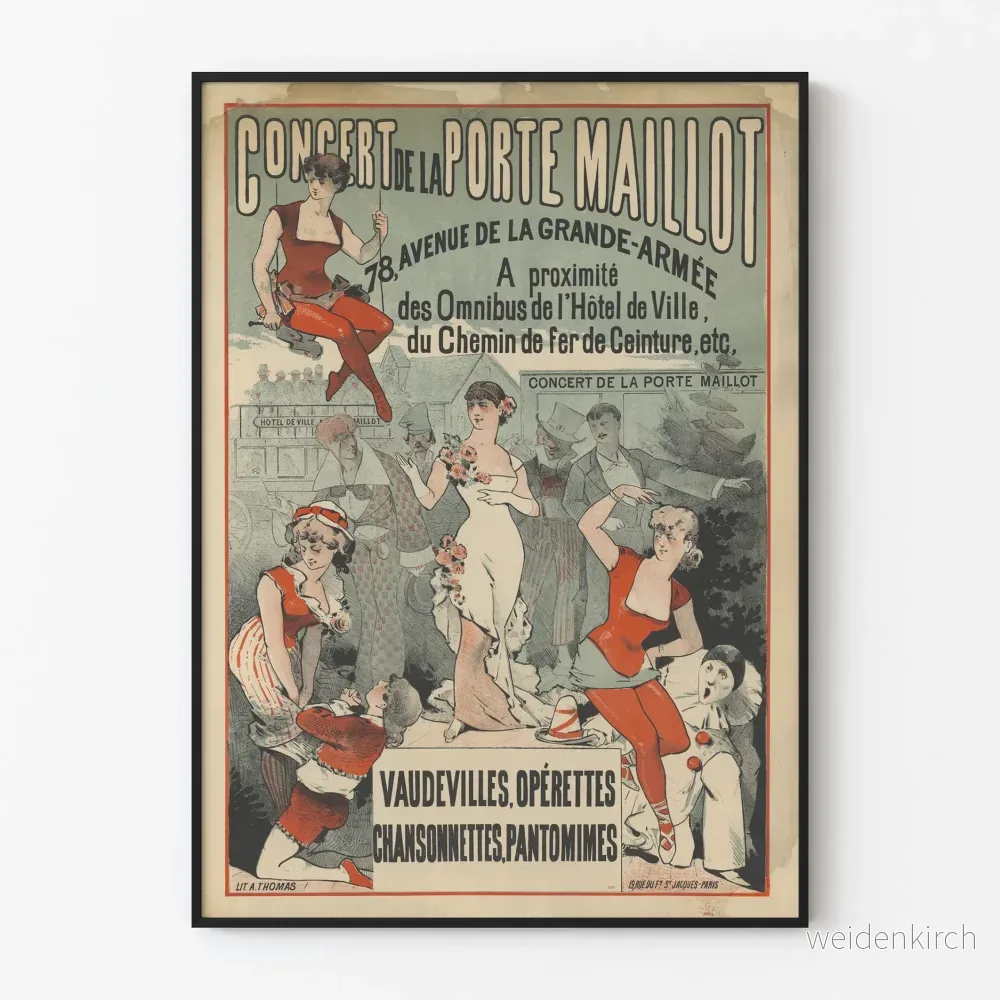 Vintage konsertposter från Porte Maillot