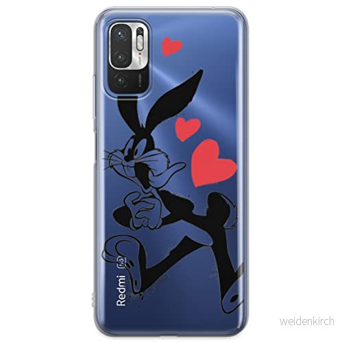 ERT GROUP mobiltelefonfodral för Xiaomi REDMI NOTE 10 5G / POCO M3 PRO originalt och officiellt licensierat Looney Tunes mönster Bugs 002, gedeeltelijk transparant 5904805616372