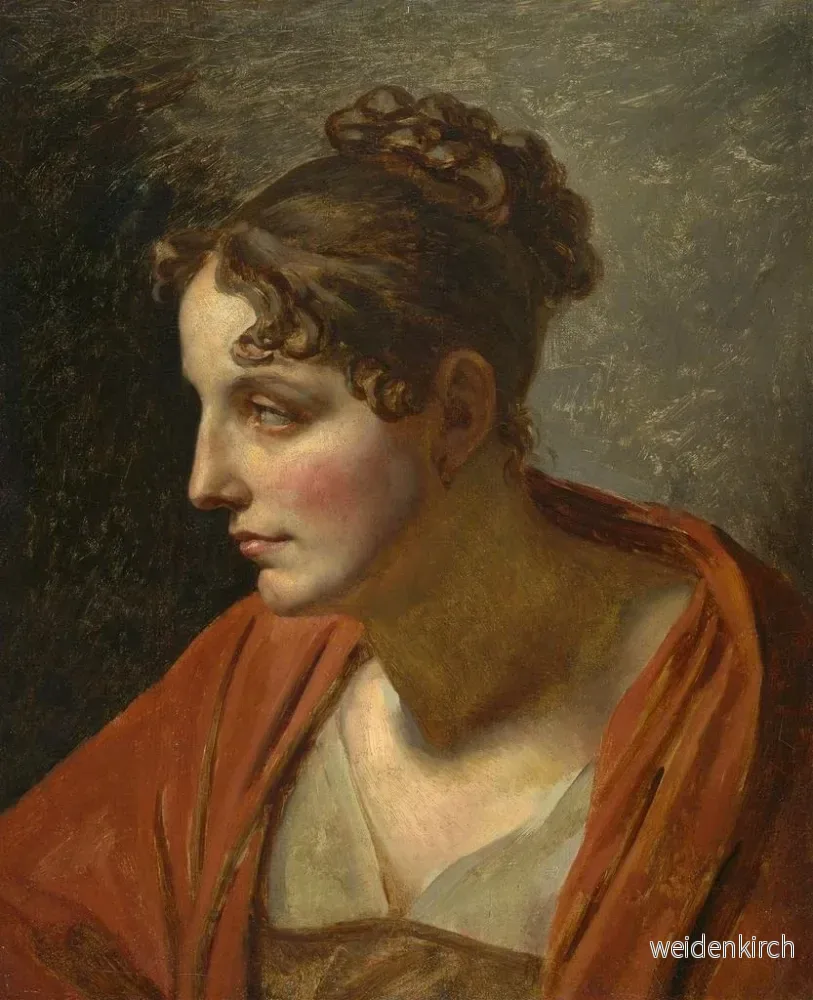 Målning Tête de femme - Anonyme - Bild 2