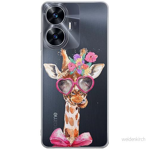 ERT GROUP mobiltelefonfodral för Realme C55 originalt och officiellt licensierat Babaco mönster Giraffe 002 optimalt anpassad till formen på mobiltelefonen, gedeeltelijk transparant 5905511874124