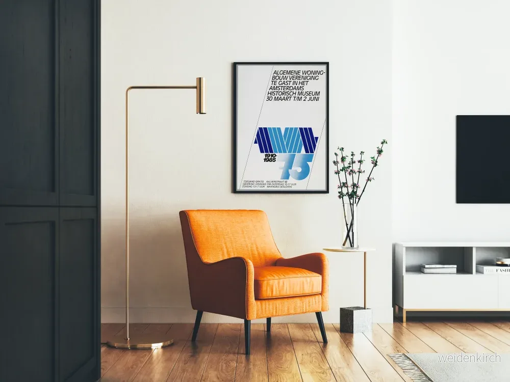 Modern dekorativ poster för 75-årsjubileum av Allmänna Bostadsföreningen - Bild 2