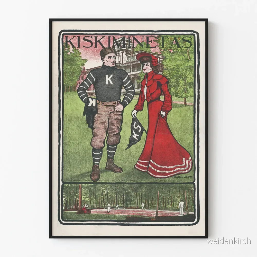 Vintageposter Kiskiminetas - Retro sportig väggdekoration