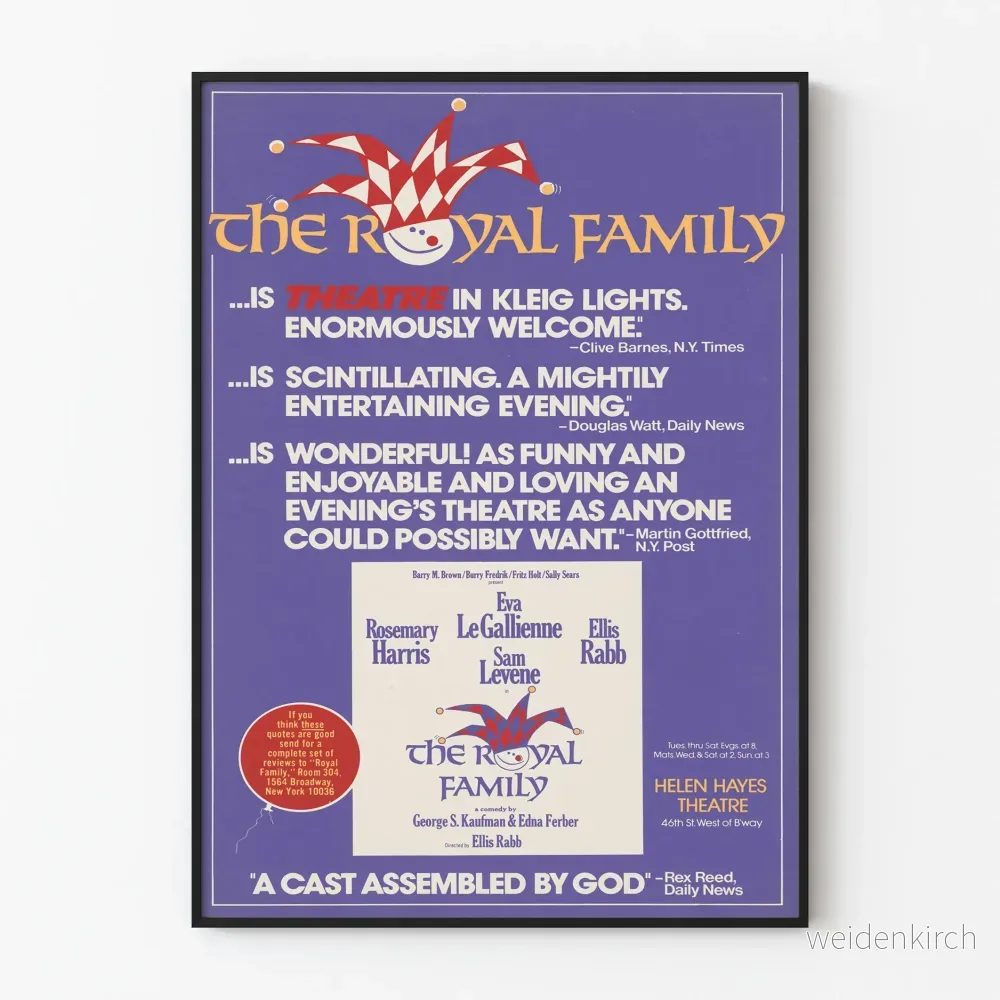 Vintage teaterposter av The Royal Family