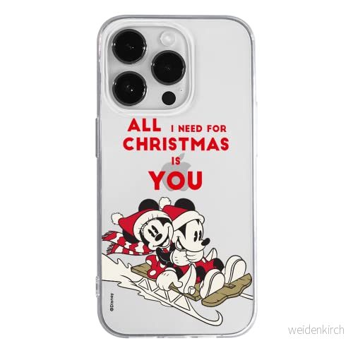 ERT GROUP mobiltelefonfodral för Apple Iphone 14 PRO MAX originalt och officiellt licensierat Disney mönster Mickey & Minnie 015 anpassad till formen på mobiltelefonen, gedeeltelijk transparant 5905131941312