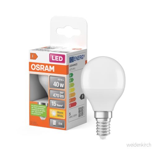 Osram LED-lampa bas E14 Kallvit 4000K 5,5W ersättare 40 STAR CLASSIC P 4058075431096