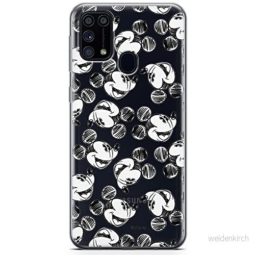 ERT GROUP mobiltelefonfodral för Samsung M31 originalt och officiellt licensierat Disney mönster Mickey 025 optimalt anpassad till formen på mobiltelefonen, gedeeltelijk transparant 5904805476143