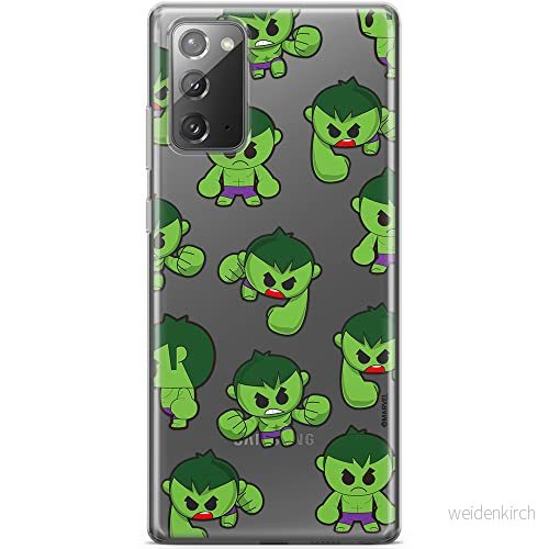 ERT GROUP mobiltelefonfodral för Samsung GALAXY NOTE 20 originalt och officiellt licensierat Marvel mönster Hulk 006 optimalt anpassad till formen på mobiltelefonen, gedeeltelijk transparant 5904805238895