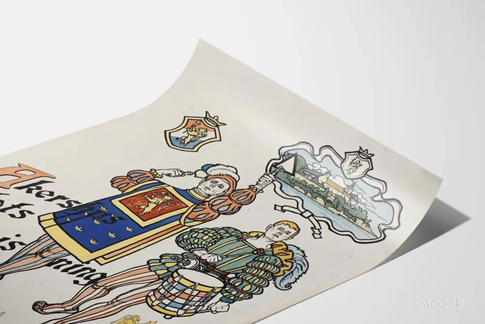 Historisk poster av Akershus slottets återuppbyggnad - Vintage väggdekoration - Bild 3