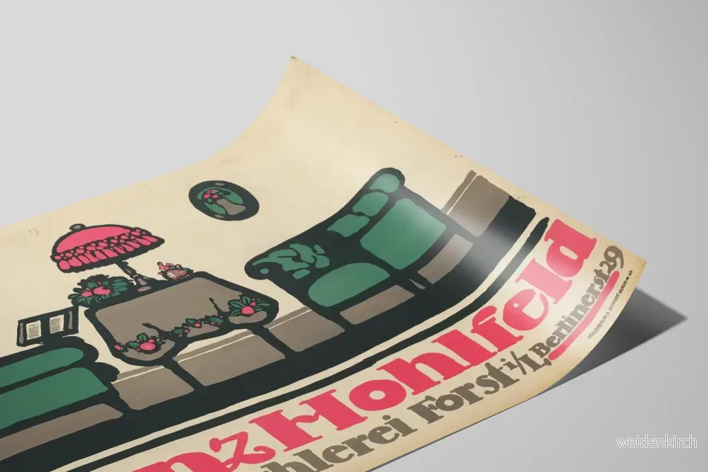 Vintageposter Franz Hohlfeld Möbler och Snickeri Forst - Bild 2