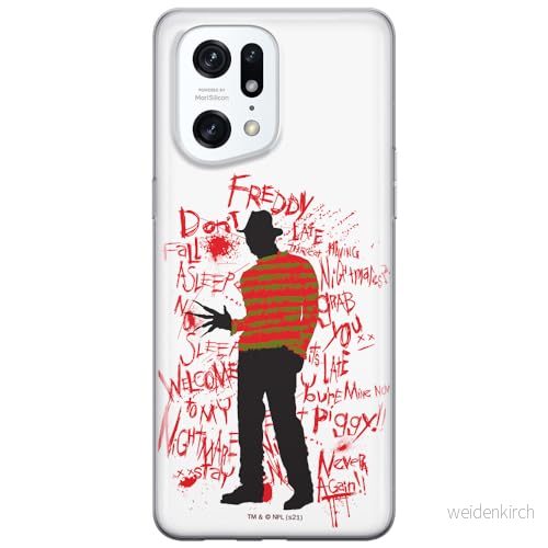 ERT GROUP mobiltelefonfodral för Oppo FIND X5 PRO originalt och officiellt licensierat Horror mönster Nightmare of Elm Street 010 anpassad till formen på mobiltelefonen, fodral tillverkad av TPU plast 5905511413682